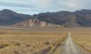 A road disappears of Highway 50 in Utah